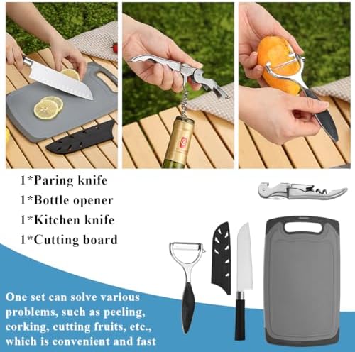 Kyraton Camping Cooking Set 15 Pack, Camping Cookware, Camping Supplies, Portable Camping Kitchen Utensil Set, Ldeal for Backpacking, Barbecuing, Camping and Hiking Trips. - Image 4