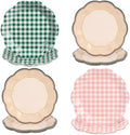 NatNarr 48 Pcs Camp Bachelorette Decorations 9 Inch Gingham Paper Plates by NatNarr