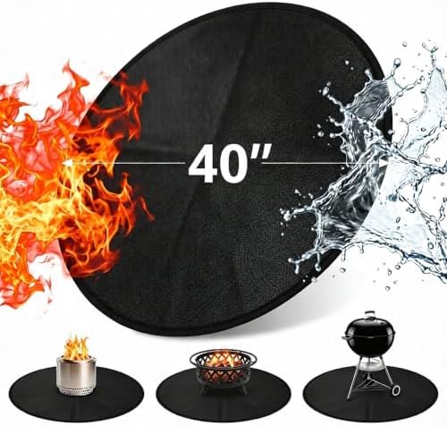40" Round Fire Pit Mat for Solo Stove Bonfire - Fireproof Under Grill Mat for Outdoor Grill & Portable Camping Stove - Ideal Solo Stove Accessory - Image 7