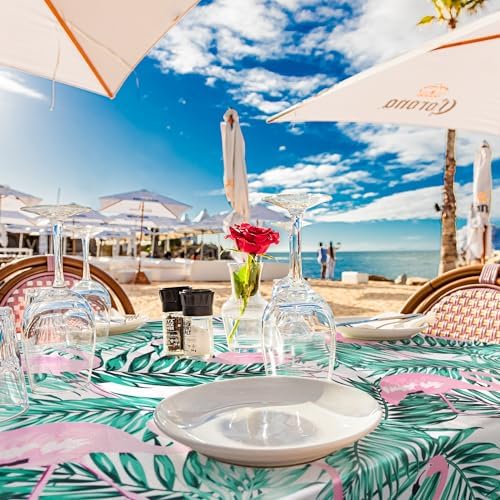 Outdoor Tablecloth with Umbrella Hole Umbrella Tablecloth Patio Tablecloths with Zipper for Courtyards, Terraces, and Beaches 60 x 84 in - Image 3