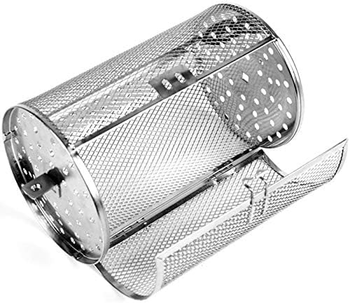 Stainless Steel Rotisserie Grill Roaster Drum Oven Basket Oven Roast Baking Rotary for Peanut Dried Nut Coffee Beans BBQ 5.51 x 10.43 inch by Unknown