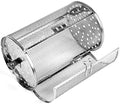 Stainless Steel Rotisserie Grill Roaster Drum Oven Basket Oven Roast Baking Rotary for Peanut Dried Nut Coffee Beans BBQ 5.51 x 10.43 inch by Unknown