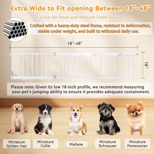 SHYUJAJIE Dog Gate for Small Dogs,18" Height Short Dog Gate - Image 2
