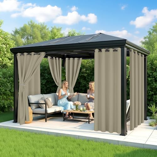 Patio Curtains Outdoor Waterproof, 6-Panels, Privacy Drapes - Image 4