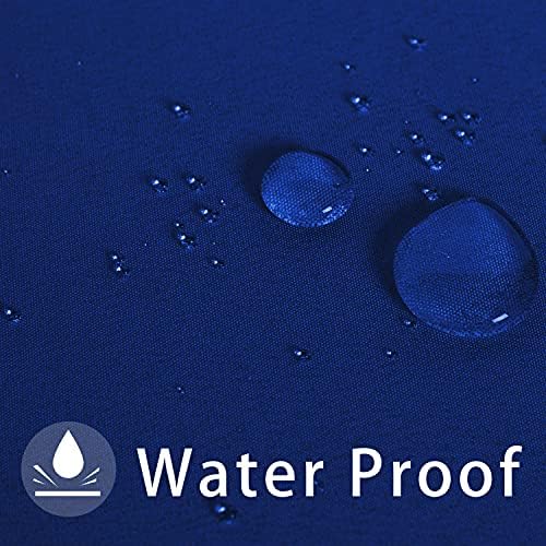 LUSHVIDA Round Outdoor Tablecloth with Umbrella Hole 60 Inch Blue - Image 6