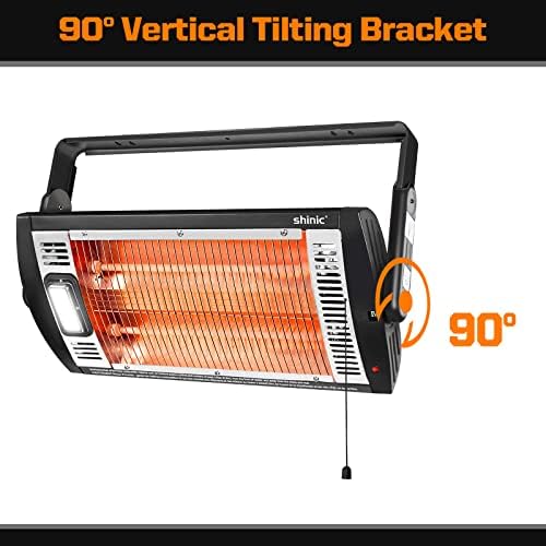 Shinic 2-Pack 120V Electric Garage Heater,1500W/750W Ceiling Mounted Heater - Image 6