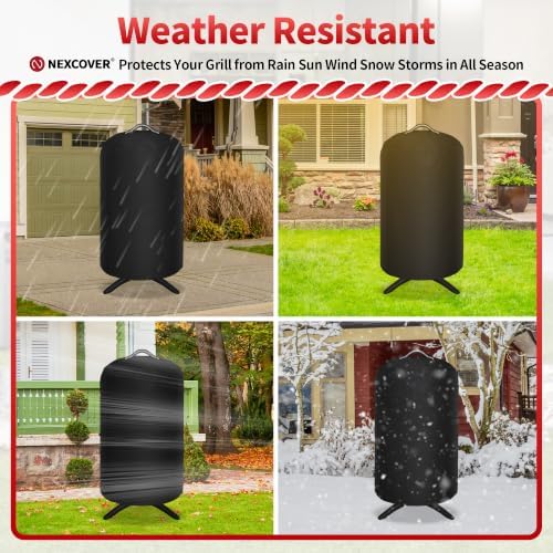 NEXCOVER Round Grill Cover -19.5” Dia for George Foreman Gfo3320 Gfo240 Crills, Dome Smoker Cover, Fade & UV Resistant Barbecue Cover,Waterproof BBQ Grill Cover, Black - Image 7