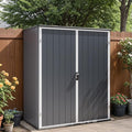Patiowell 5x3 FT Plastic Outdoor Storage Shed with Floor, Dark Gray by Patiowell