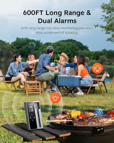 Wireless Meat Thermometer Digital, Smart Bluetooth Instant Read, Grey - Image 5