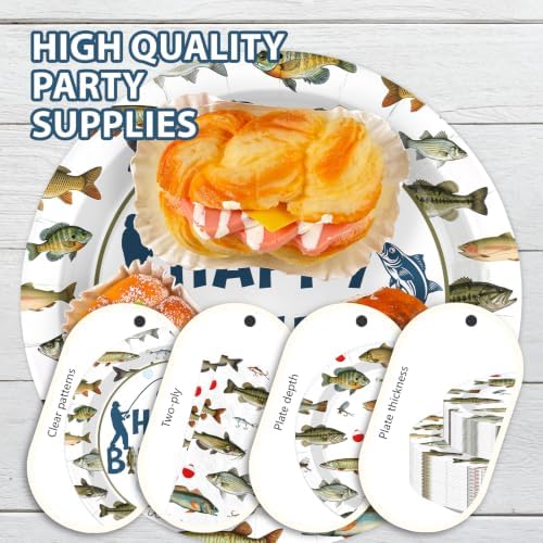 250Pcs Gone Fishing Birthday Party Decorations, Serves 50 - Image 3