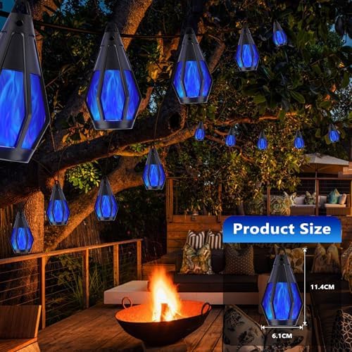 Solar String Lights for Outside, 21Ft Solar Patio Light with 10 Flickering - Image 2