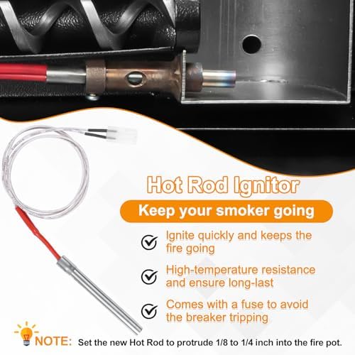 Upgrade Grills Replacement Parts Kit for Pit Boss, Traeger Wood Pellet Grills, Include 2.0 RPM Auger Motor, Hot Rod Ignitor, Fire Burn Pot, Induction Fan, Fit for Camp Chef, Z Grills Pellet Grill - Image 3
