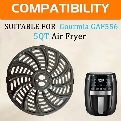5QT Air Fryer Replacement Tray for Gourmia GAF556 Air Fryers, Upgraded Nonstick Air Fryer Grill Crisper Plate Pan Insert Grate Grid Shelf for Gourmia 5QT Air Fryers, Dishwasher Safe - Image 2