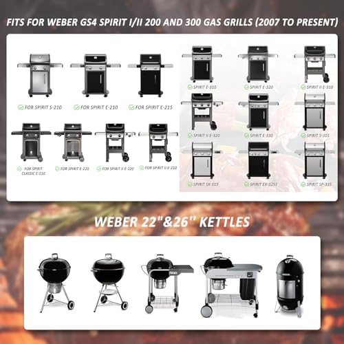 Hisencn 1.8 Inch Grill Thermometer for Weber GS4 Spirit II Q 22 26 Kettle - Image 4