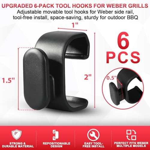 3400519 Grill Hooks for Weber Spirit E-325 Series & Slate Griddle Side Rail - Image 3