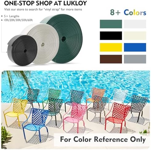LukLoy 2" Wide 60ft Long Vinyl Straps for Patio Chairs Repairs, Grey - Image 6
