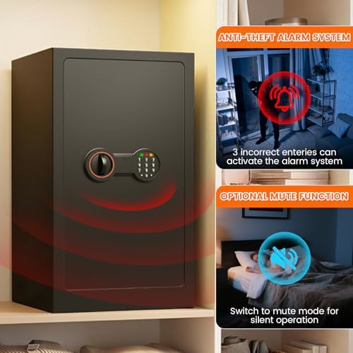 8.6Cub Large Fireproof Safe for Home Documents, 35-Min 1700°F Prtotection - Image 5