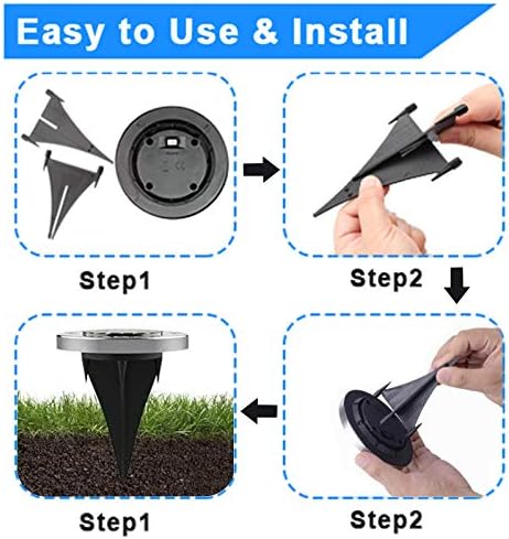 4.6 Inch Diameter Solar Ground Lights, Waterproof Solar Garden Lights, Outdoor Garden Waterproof Bright in-Ground Light, Landscape Lighting for Pathway,Yard,Lawn,Patio,Walkway (16 Pack Warm Light) - Image 5