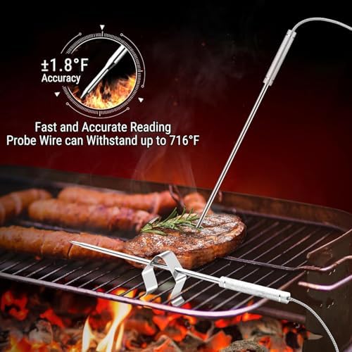 TempPro TempSync 500FT Wireless Meat Thermometer for Grilling and Smoking - Image 6