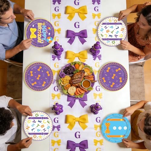 60Pcs English Teacher Paper Plates 7" Heavy Duty Paper Plates - Image 6