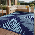 GENIMO Outdoor Rug, Waterproof Plastic Rugs for Patio, 8'x10' Blue by GENIMO