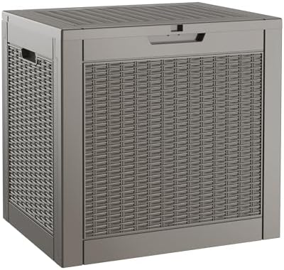 KAMABOKO Outdoor Storage Box, 30 Gallon Deck Box Outdoor Waterproof Small by KAMABOKO