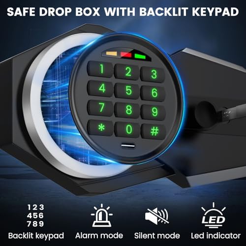 27.56" Depository Drop Safe with Slot, Digital Lock Key for Business - Image 6