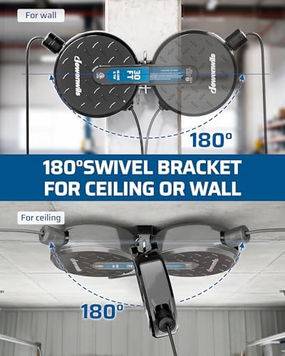 DEWENWILS Ceiling/Wall Mount Retractable Extension Cord Reel with 30FT Cord - Image 4