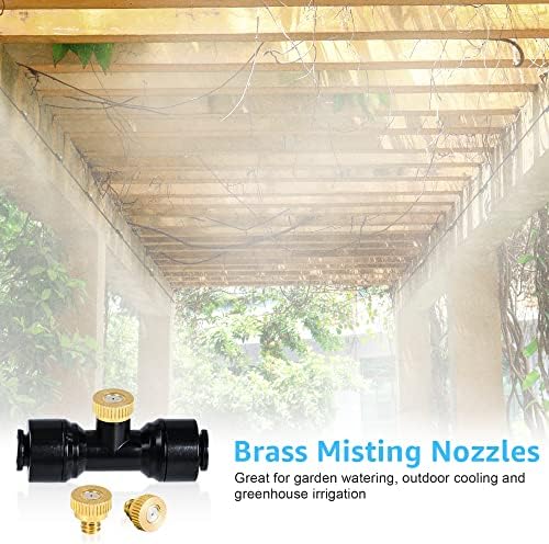 Bonviee 26FT Misters for Outside Patio, 7 Brass Nozzles, 3/4 Inch Adapter - Image 5