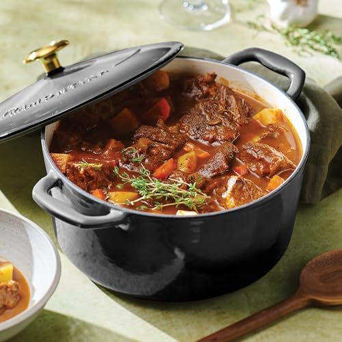 Tramontina Bestow Enameled Cast Iron 5.5-Qt Round Dutch Oven Pot with Lid - Image 3