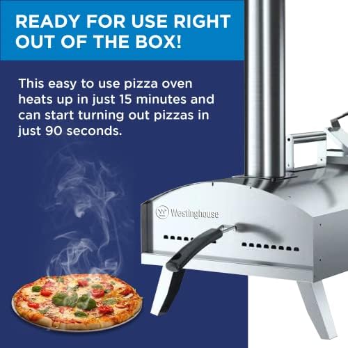 Westinghouse Wood Pellet Artisan Outdoor Pizza Oven -Stainless Steel Portable Pizza Ovens,Wooden Pellet - Image 3