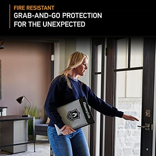 SentrySafe Fire and Water Resistant Portable Bag with Zipper for Money or Document Storage, FBWLZ0SSC - Image 2