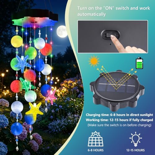 Toodour Boho Wind Chimes for Outside, Birthday Gifts for Women Mom Grandma - Image 6