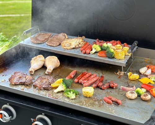 Griddle Warming Rack for Blackstone 17 22 28 36 Inch Griddles, Adjustable Grill Warming Rack for Blackstone Weber Charbroil and Most Tabletop Griddle Accessories - Image 3