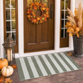 Striped Rug 24"x51" Fall Front Door Mat Outdoor Doormat Outside Porch Decor by OJIA