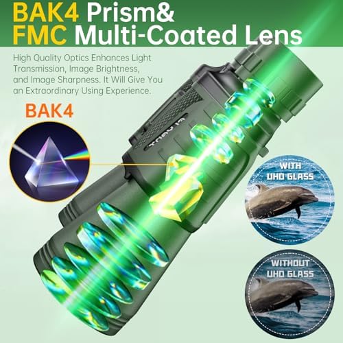 20x50 High Powered Binoculars for Adults, Waterproof Binoculars with Low Light Vision for Bird Watching Hunting Camping Travel Cruise Hiking Sports Stargazing, Gifts for Men Dad - Image 3