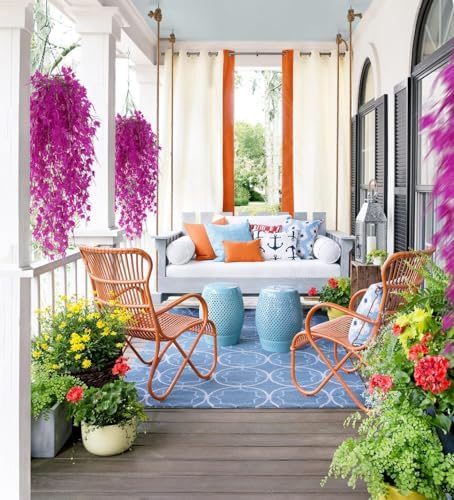 RECUTMS 3Pcs Fake Hanging Plant Artificial Ivy Leaf Faux Vine Plant Outdoor - Image 5