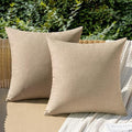 MIULEE Decorative Outdoor Pillow Covers Waterproof 16x16 Light Tan by MIULEE
