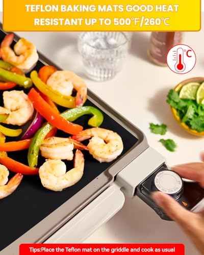 6PCs Grill Mats for Indoor Grill & Oven, 100% Non-Stick PTFE Sheets - Image 4