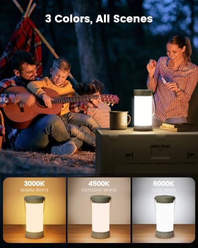 Glocusent LED Rechargeable Camping Lantern, Camping Light with 5000mAh - Image 4