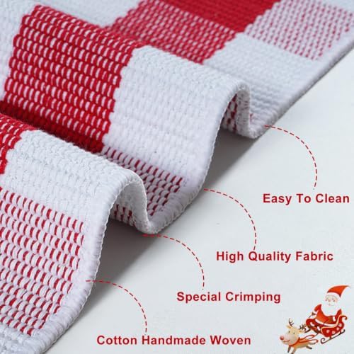 Christmas Door Mats Buffalo Plaid Rug 2'x3' Welcome Mat Front Porch Decor - Image 3