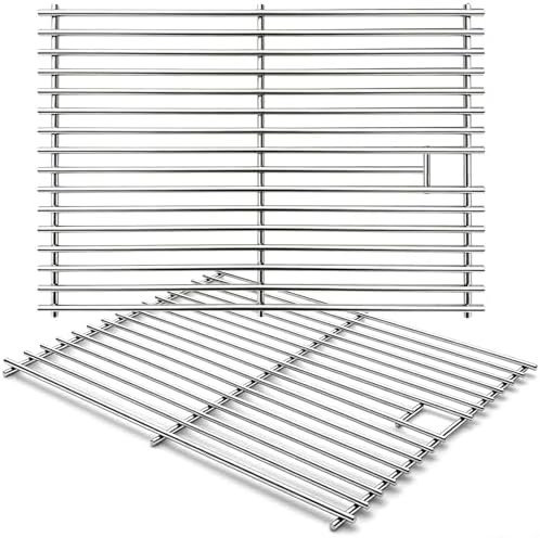 17 Inch Grill Grates for Home Depot Nexgrill 720-0830H 720-0830D 720-0783E 720-0783C 720-0888N 4-Burner Gas Grill - Stainless Steel BBQ Grill Grate Replacement Parts for Outdoor Grill, 2 Pack by FORYEYC
