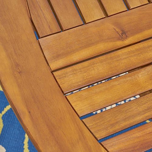 Christopher Knight Home Adn Outdoor 47" Round Acacia Wood Dining Table, Teak - Image 6