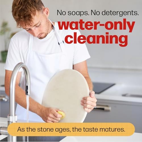 Hans Grill Circular Pizza Stone, 15 Inch Cordierite Stone with Wooden Peel - Image 6