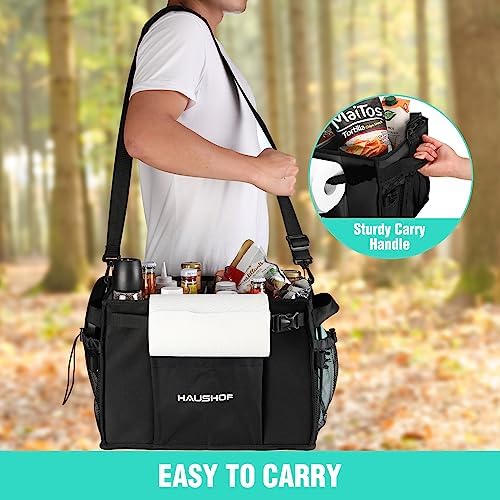 HAUSHOF Large Grill and Picnic Caddy with Paper Towel Holder - Image 7