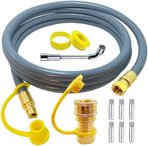 8216842R04 Natural Gas Conversion Kit Compatible with Char-Broil Commercial & Signature Series Dual Fuel Grill(2020-Newer),Propane to Natural Gas Conversion Kit with CSA Gas Hose & 3/8" Quick Connect. by Unknown