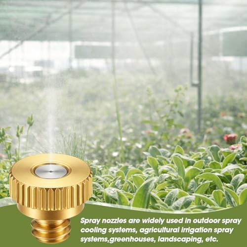 Zhengmy 200 Pcs Brass Misting Nozzles 0.1mm for Cooling System, Gold - Image 6