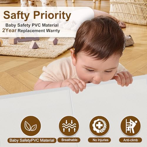 Miumoon 120 inch Reinforced Retractable Baby Gates 34 inch Tall - Image 3