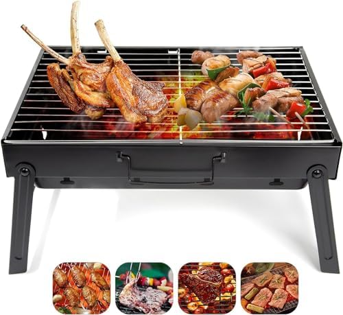 Folding Portable Barbecue Charcoal Grill by AGM