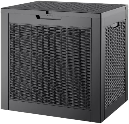 Outdoor Storage Waterproof Deck Box for Patio (36 Gallon, Black) by Unknown